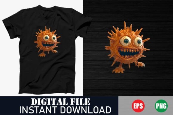 Adorable and Alarming: The Cute but Scared Virus Graphic Tee