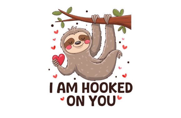 Adorable Sloth Valentine Graphic: Your Go-To Design Asset