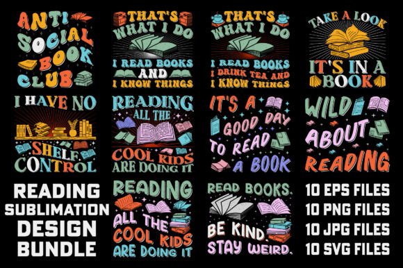 Book Reading Sublimation Retro Graphic: A Designer's Nostalgic Toolkit
