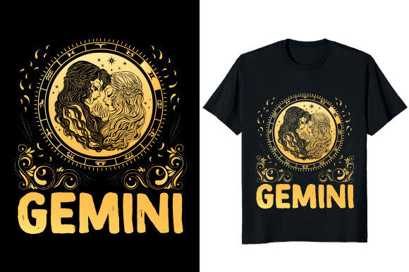 Embrace Your Duality: The Gemini Zodiac Graphic T-shirt