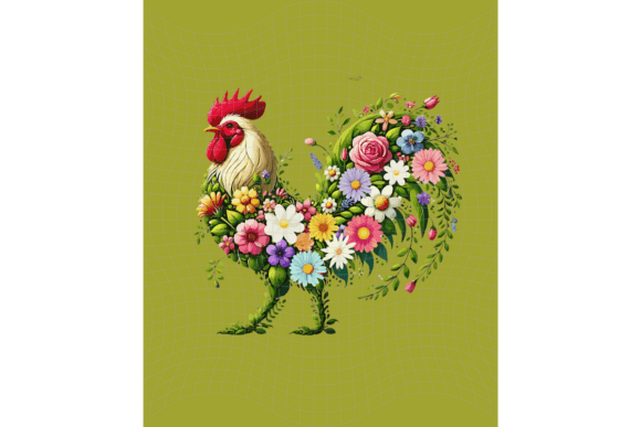 Floral Rooster Graphic Spring Chicken: A Designer's Guide