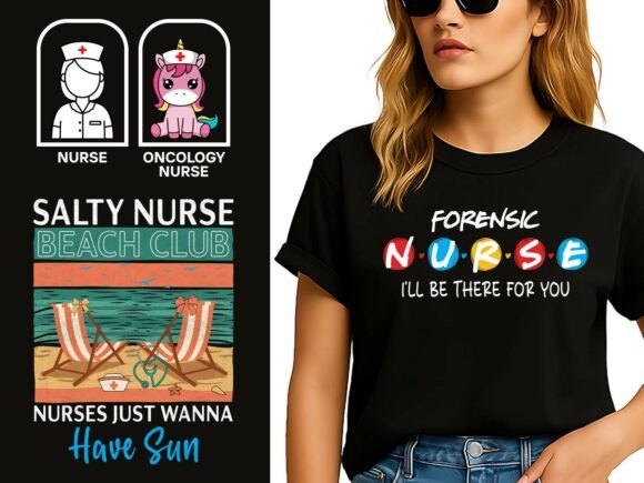 Fun & Stylish Nurse Graphic T-shirt: Wear Your Passion