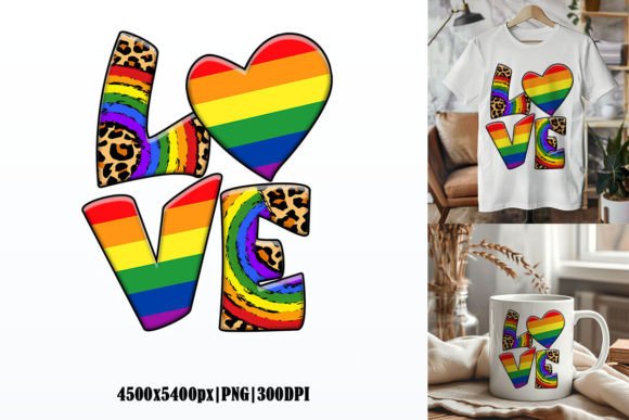 Love, LGBT Sublimation Graphic: A Vibrant Design Asset