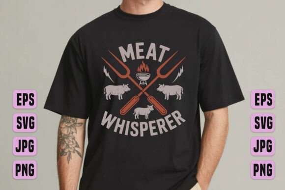 Meat Whisperer PNG Graphic: Bold BBQ Vector Graphics