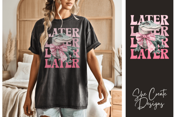 Pink Later Gator Graphic Design PNG: A Playful Asset for Modern Creators