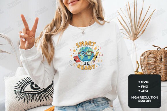 Smart Ready Cute School Globe Graphic: Your Go-To for Educational Charm