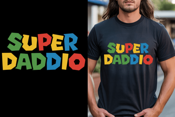 Super Daddio Graphic for Father's Day: A Heroic Design Asset