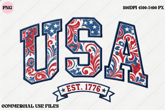 USA Est 1776 Patriotic Grunge Graphic: Bold Americana for Your Projects