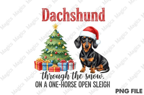 Weenie Dog Christmas Graphic: A Festive Design Asset