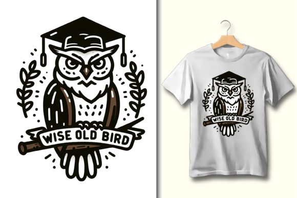 Wise Old Owl PNG: A Stylized Emblem of Wisdom